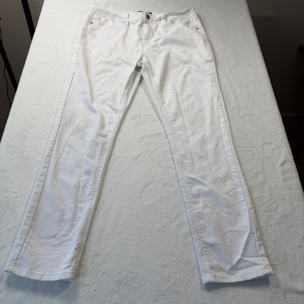 Smoke & Ash Premium Denim Jeans Mens 36x32 White Good Stretch Slim Straight